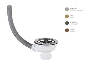 Porcelanosa Kitchen Kitchen Drain with overflow LINKING: Accesorios de Superficie Sólida  